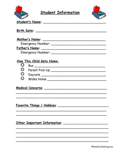 STUDENT INFORMATION SHEET (SIS) .